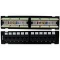 Swe-Tech 3C Wall Mount 12 Port Cat5e Patch Panel, 110 Type, 568A & 568B Compatible, 10 inch FWT68PP-03012-10